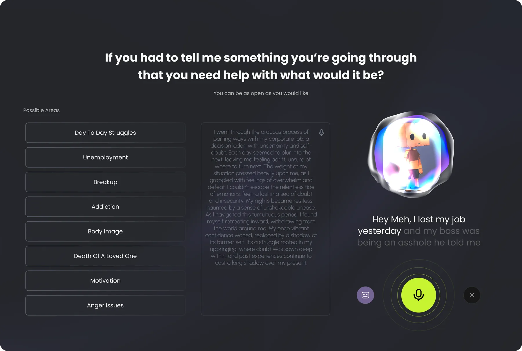AI Self: research, design, and VR experience