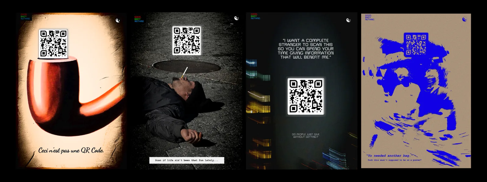 QR code poster variations