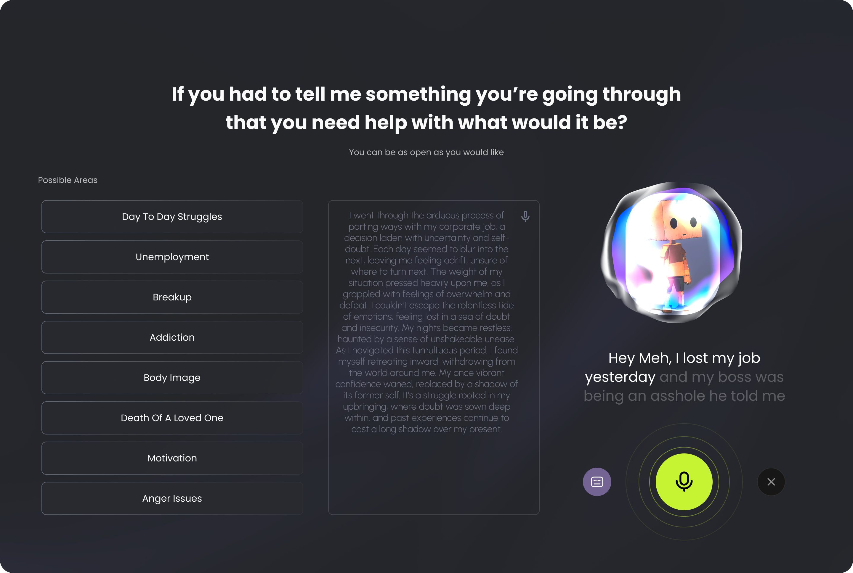 AI Self — research, design, and VR experience