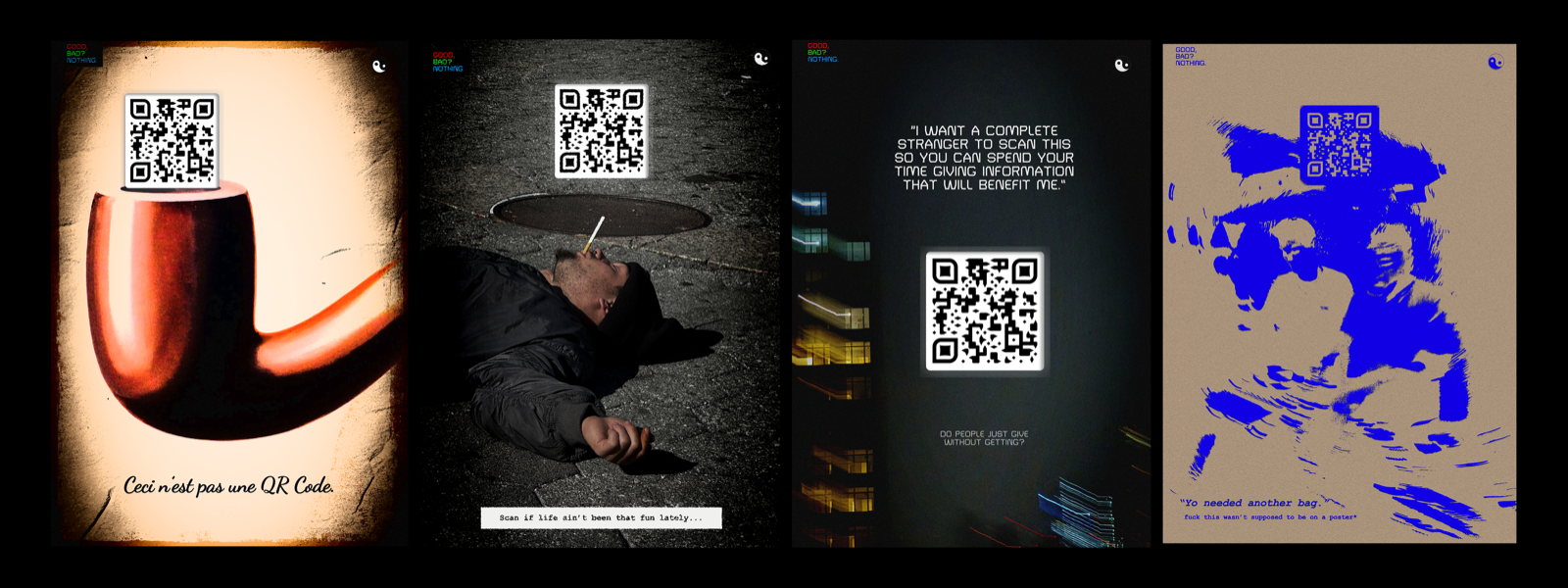 QR code poster variations