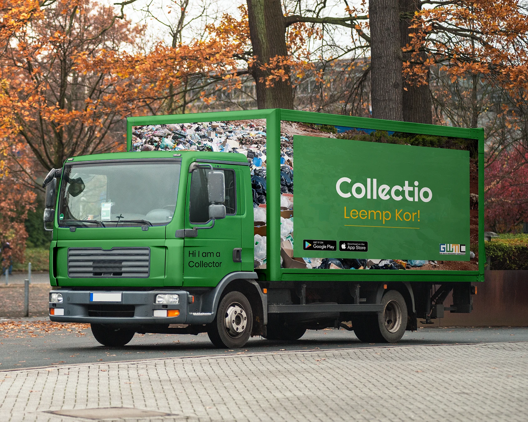 A Collectio branded collection truck