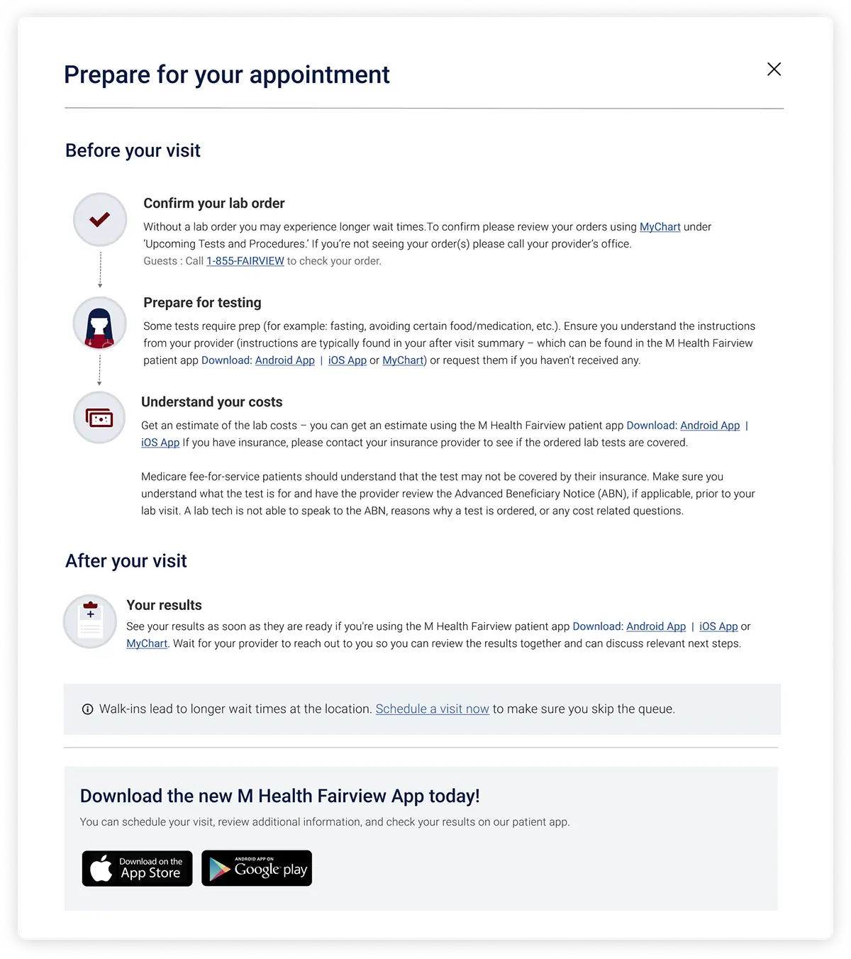 Prepare for your appointment