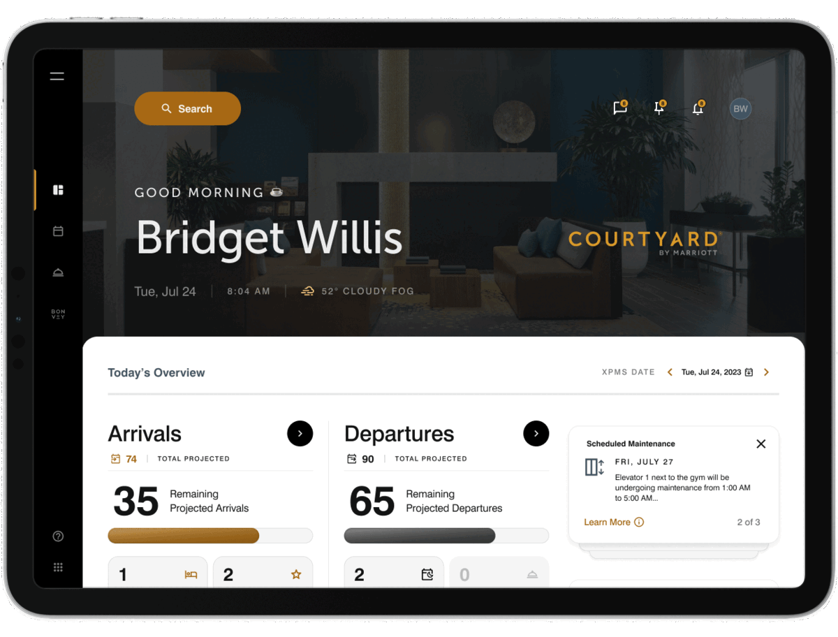 SPOG dashboard overview in motion